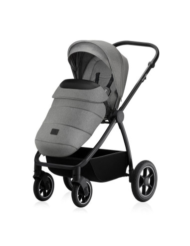 BN-LO-MERIL_2IN1_GREY_STONE,Carucior 2 in 1, Lionelo, Meril, Cu landou si scaun cu dimensiune XL, Reversibil, Cu sistem de venti