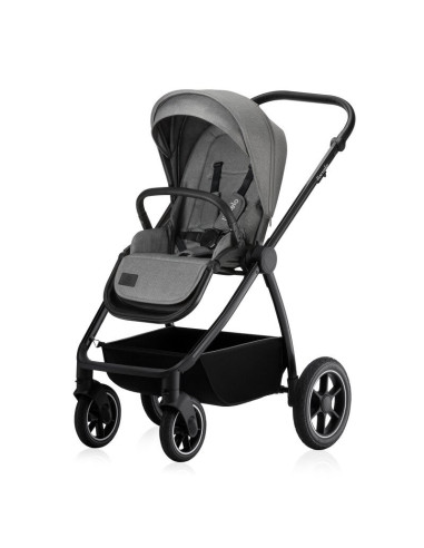 BN-LO-MERIL_2IN1_GREY_STONE,Carucior 2 in 1, Lionelo, Meril, Cu landou si scaun cu dimensiune XL, Reversibil, Cu sistem de venti