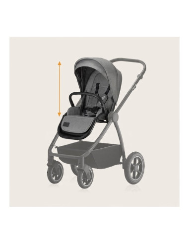 BN-LO-MERIL_2IN1_GREY_STONE,Carucior 2 in 1, Lionelo, Meril, Cu landou si scaun cu dimensiune XL, Reversibil, Cu sistem de venti