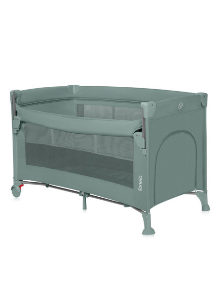 BN-LO-ELLEN_GREEN_SAGE,Patut pliant multifunctional, Lionelo, Ellen, Cu laterala culisanta, Nivel suplimentar, Intrare laterala 