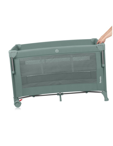 BN-LO-ELLEN_GREEN_SAGE,Patut pliant multifunctional, Lionelo, Ellen, Cu laterala culisanta, Nivel suplimentar, Intrare laterala 