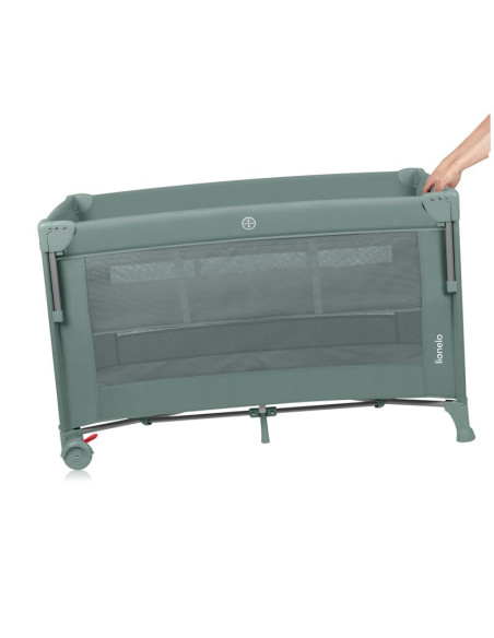 BN-LO-ELLEN_GREEN_SAGE,Patut pliant multifunctional, Lionelo, Ellen, Cu laterala culisanta, Nivel suplimentar, Intrare laterala 