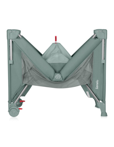 BN-LO-ELLEN_GREEN_SAGE,Patut pliant multifunctional, Lionelo, Ellen, Cu laterala culisanta, Nivel suplimentar, Intrare laterala 