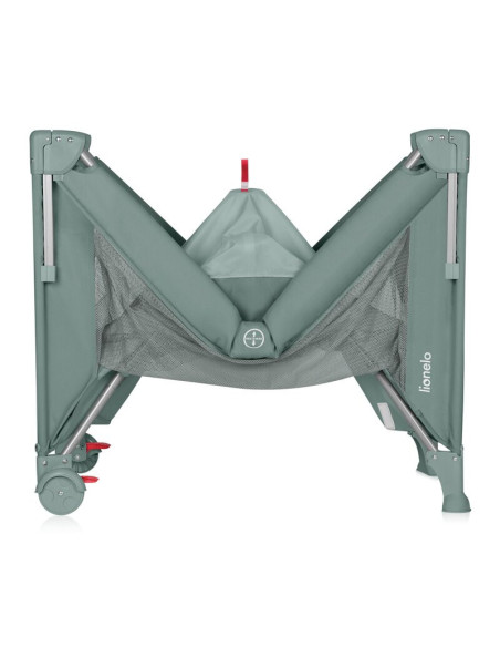 BN-LO-ELLEN_GREEN_SAGE,Patut pliant multifunctional, Lionelo, Ellen, Cu laterala culisanta, Nivel suplimentar, Intrare laterala 