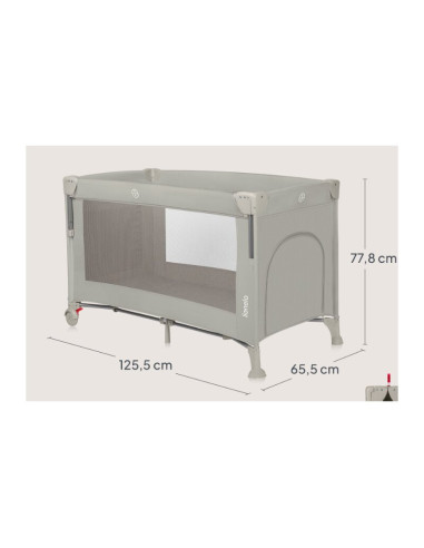 BN-LO-ELLEN_GREEN_SAGE,Patut pliant multifunctional, Lionelo, Ellen, Cu laterala culisanta, Nivel suplimentar, Intrare laterala 