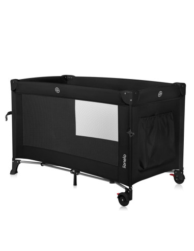 BN-LO-ELLEN_BLACK_CARBON,Patut pliant multifunctional, Lionelo, Ellen, Cu laterala culisanta, Nivel suplimentar, Intrare lateral