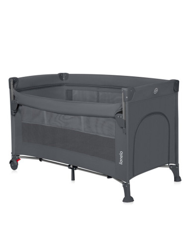 BN-LO-ELLEN_GREY_CONCRETE,Patut pliant multifunctional, Lionelo, Ellen, Cu laterala culisanta, Nivel suplimentar, Intrare latera