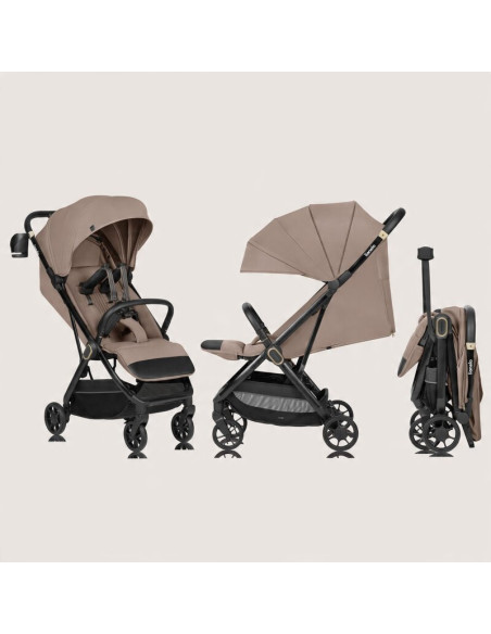 BN-LO-BESS_BEIGE_SAND,Carucior sport, Lionelo, Bess, Greutate 7.5 kg, Sustine 22 kg, 6 luni+, Capotina impermeabila si protectie