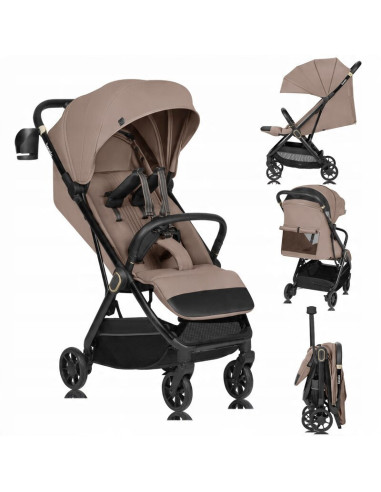 BN-LO-BESS_BEIGE_SAND,Carucior sport, Lionelo, Bess, Greutate 7.5 kg, Sustine 22 kg, 6 luni+, Capotina impermeabila si protectie
