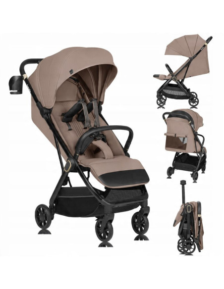 BN-LO-BESS_BEIGE_SAND,Carucior sport, Lionelo, Bess, Greutate 7.5 kg, Sustine 22 kg, 6 luni+, Capotina impermeabila si protectie