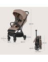 BN-LO-BESS_BEIGE_SAND,Carucior sport, Lionelo, Bess, Greutate 7.5 kg, Sustine 22 kg, 6 luni+, Capotina impermeabila si protectie