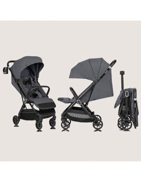BN-LO-BESS_GREY_STONE,Carucior sport, Lionelo, Bess, Greutate 7.5 kg, Sustine 22 kg, 6 luni+, Capotina impermeabila si protectie