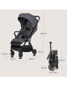 BN-LO-BESS_GREY_STONE,Carucior sport, Lionelo, Bess, Greutate 7.5 kg, Sustine 22 kg, 6 luni+, Capotina impermeabila si protectie