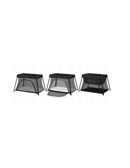 BN-LO-ALICE_BLACK,Patut multifunctional, Lionelo, Alice, 3 in 1, 2 trepte de inaltime pentru saltea, Pliabil, Material rezistent