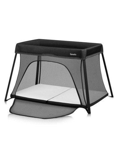 BN-LO-ALICE_BLACK,Patut multifunctional, Lionelo, Alice, 3 in 1, 2 trepte de inaltime pentru saltea, Pliabil, Material rezistent