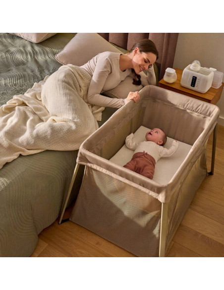 BN-LO-ALICE_BLACK,Patut multifunctional, Lionelo, Alice, 3 in 1, 2 trepte de inaltime pentru saltea, Pliabil, Material rezistent
