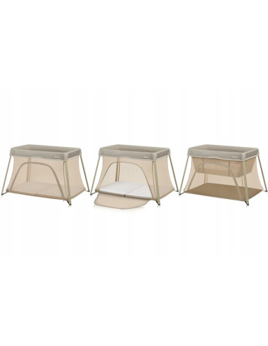 BN-LO-ALICE_BEIGE_OLIVE,Patut multifunctional, Lionelo, Alice, 3 in 1, 2 trepte de inaltime pentru saltea, Pliabil, Material rez