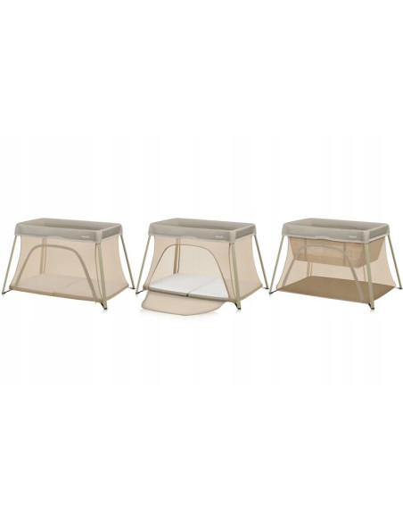 BN-LO-ALICE_BEIGE_OLIVE,Patut multifunctional, Lionelo, Alice, 3 in 1, 2 trepte de inaltime pentru saltea, Pliabil, Material rez