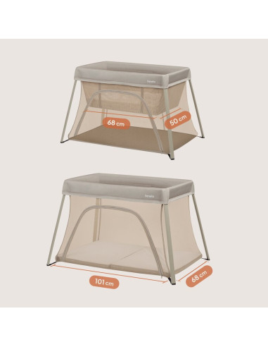 BN-LO-ALICE_BEIGE_OLIVE,Patut multifunctional, Lionelo, Alice, 3 in 1, 2 trepte de inaltime pentru saltea, Pliabil, Material rez