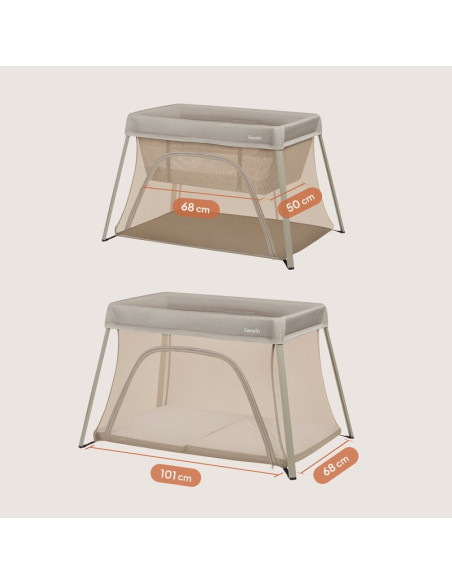 BN-LO-ALICE_BEIGE_OLIVE,Patut multifunctional, Lionelo, Alice, 3 in 1, 2 trepte de inaltime pentru saltea, Pliabil, Material rez