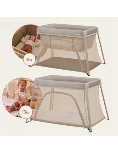BN-LO-ALICE_BEIGE_OLIVE,Patut multifunctional, Lionelo, Alice, 3 in 1, 2 trepte de inaltime pentru saltea, Pliabil, Material rez
