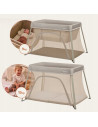 BN-LO-ALICE_BEIGE_OLIVE,Patut multifunctional, Lionelo, Alice, 3 in 1, 2 trepte de inaltime pentru saltea, Pliabil, Material rez
