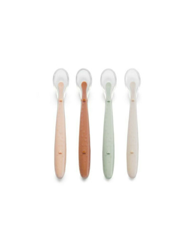 BN-8420421093306,Set 4 lingurite, Jane, Din silicon, 1.2 x 1.5 x 14.7 cm, BPA Free, Sunset