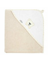 BN-BL049,Prosop de baie, Bocioland, Cu gluga, 100% bumbac, 100x100 cm, Teddy Bear, Sand