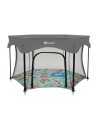 BN-LO-ROEL_PLUS_GREY_MULTICOLOR,Tarc de joaca, Lionelo, Roel Plus, Pliere ultra-compacta, Sistem LockGuard impotriva plierii acc