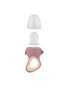 BN-581798,Dispozitiv de hranire, Petite&Mars, Pentru fructe si legume, Include capac de protectie, 6+ luni, Roz