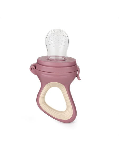 BN-581798,Dispozitiv de hranire, Petite&Mars, Pentru fructe si legume, Include capac de protectie, 6+ luni, Roz