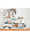 BN-6426972029339,Lenjerie patut cu 3 piese, MimiNu, Pentru patut 120x60 cm, Cu protectie laterala, Din bumbac, Din bumbac certif