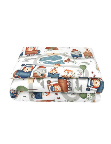 BN-6426972029339,Lenjerie patut cu 3 piese, MimiNu, Pentru patut 120x60 cm, Cu protectie laterala, Din bumbac, Din bumbac certif