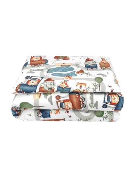 BN-6426972029339,Lenjerie patut cu 3 piese, MimiNu, Pentru patut 120x60 cm, Cu protectie laterala, Din bumbac, Din bumbac certif