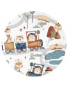 BN-6426972029339,Lenjerie patut cu 3 piese, MimiNu, Pentru patut 120x60 cm, Cu protectie laterala, Din bumbac, Din bumbac certif