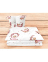 BN-6426972029391,Lenjerie patut cu 3 piese, MimiNu, Pentru patut 120x60 cm, Cu protectie laterala, Din bumbac, Din bumbac certif