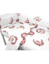 BN-6426972029391,Lenjerie patut cu 3 piese, MimiNu, Pentru patut 120x60 cm, Cu protectie laterala, Din bumbac, Din bumbac certif
