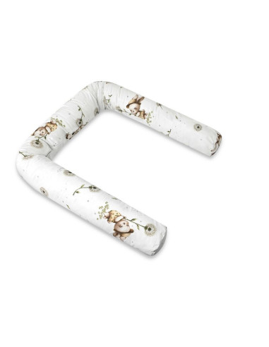 BN-6426972029445,Aparatoare pentru patut, MimiNu, Tip rulou, Cu husa detasabila, Lungime 180 cm, Din bumbac certificat Oeko Tex 