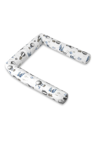 BN-6426972029476,Aparatoare pentru patut, MimiNu, Tip rulou, Cu husa detasabila, Lungime 180 cm, Din bumbac certificat Oeko Tex 