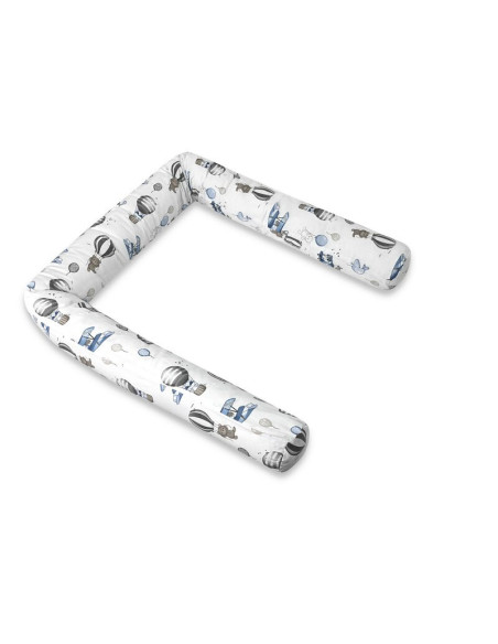 BN-6426972029476,Aparatoare pentru patut, MimiNu, Tip rulou, Cu husa detasabila, Lungime 180 cm, Din bumbac certificat Oeko Tex 