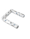 BN-6426972029476,Aparatoare pentru patut, MimiNu, Tip rulou, Cu husa detasabila, Lungime 180 cm, Din bumbac certificat Oeko Tex 