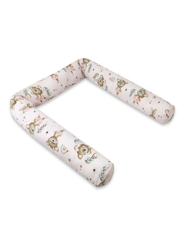 BN-6426972029513,Aparatoare pentru patut, MimiNu, Tip rulou, Cu husa detasabila, Lungime 180 cm, Din bumbac certificat Oeko Tex 