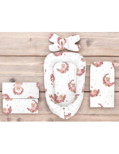 BN-6426972029384,Set 4 in 1 Cosulet bebelus, MimiNu, Baby Cocoon 75x55 cm, Husa bumbac, Din bumbac certificat Oeko Tex Standard 