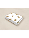 BN-6426972029575,Cearceaf cu elastic, Qmini, Pentru pat 160x80 cm, Din bumbac certificat Oeko Tex Standard 100, Design, Teddy To