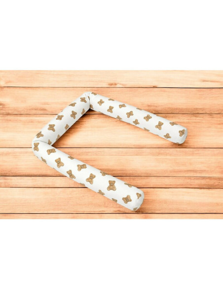 BN-6426972029605,Aparatoare pentru patut, Qmini, Tip rulou, Cu husa detasabila, Lungime 180 cm, Din bumbac certificat Oeko Tex S