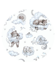 BN-6426972029636,Aparatoare pentru patut, Qmini, Tip rulou, Cu husa detasabila, Lungime 180 cm, Din bumbac certificat Oeko Tex S 2