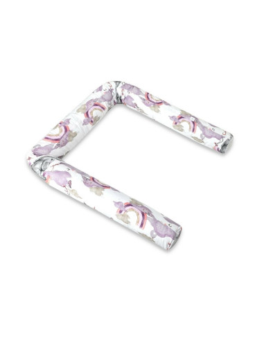 BN-6426972029650,Aparatoare pentru patut, Qmini, Tip rulou, Cu husa detasabila, Lungime 180 cm, Din bumbac certificat Oeko Tex S