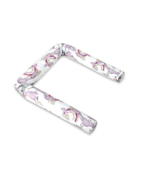 BN-6426972029650,Aparatoare pentru patut, Qmini, Tip rulou, Cu husa detasabila, Lungime 180 cm, Din bumbac certificat Oeko Tex S