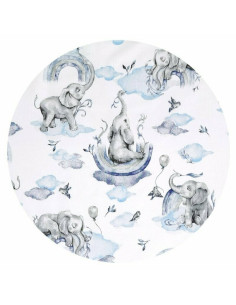 BN-6426972029667,Aparatoare pentru patut, Qmini, Tip rulou, Cu husa detasabila, Lungime 180 cm, Din bumbac certificat Oeko Tex S 2