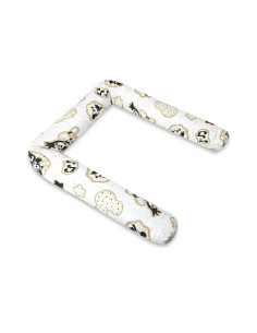 BN-6426972029674,Aparatoare pentru patut, Qmini, Tip rulou, Cu husa detasabila, Lungime 180 cm, Din bumbac certificat Oeko Tex S